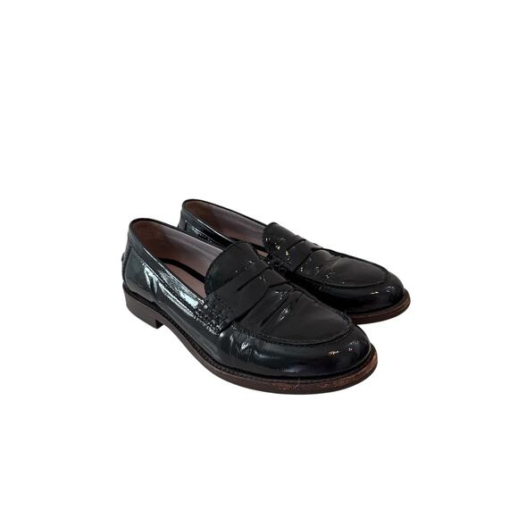 Johnston and Murphy Gwynn Black Patent Penny Loafers, 8 - Picture 1 of 10